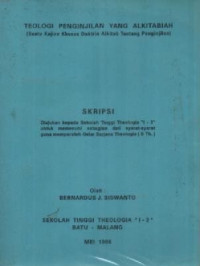 Image of Teologi Penginjilan yang Alkitabiah (Suatu Kajian Khusus Doktrin Alkitab  Tentang Penginjilan)