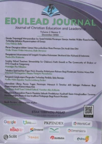 Image of EDULEAD Journal of Christian Education and Leadership Volume 3 No. 2 { Desember 2022 }