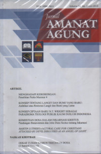 Image of Jurnal Amanat Agung Volume 14 no 1 Tahun 2018