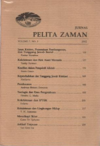 Image of Jurnal Pelita Zaman Volume 7 No. 2 Tahun 1992