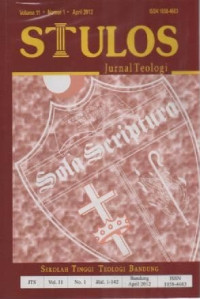 Image of Jurnal Teologi STULOS, Volume 11. Nomor 1 (April 2012)