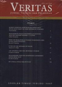 Image of VERITAS Jurnal Teoogi dan Pelayanan Volume 16 No. 1 [ Juni 2017 ] STT SAAT Malang