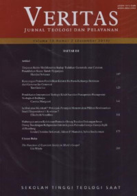 Image of VERITAS Jurnal Teologi dan Pelayanan Volume 18 No. 2 { Desember 2019 } STT SAAT Malang Terakreditasi Sinta 3