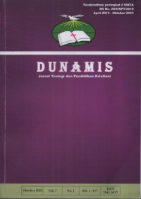 Image of DUNAMIS Volume 6 Nomor 1 ( Oktober 2021 ) Jurnal Teologi dan Pendidikan Kristiani STT Intheos Surakarta