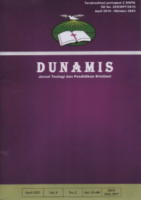 Image of DUNAMIS, Volume 5, Nomor 2 { April 2021 } Jurnal Teologi dan Pendidikan Kristiani STT Intheos Surakarta