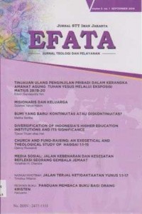 Image of Jurnal EFATA volume 5 nomor 1, September 2019
