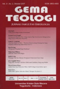 Image of Gema Teologi Volume 31 Nomor 2, Oktober 2007 Fakultas Teologi UKDW