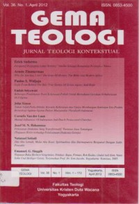 Image of Gema Teologi vol. 36 no. 1 April 2012 Jurnal Fakultas Teologi UKDW Yogyakarta Indonesia