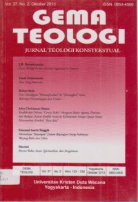 Image of Gema Teologi vol. 37 no. 2 Oktober 2013 Jurnal UKDW Yogyakarta Indonesia