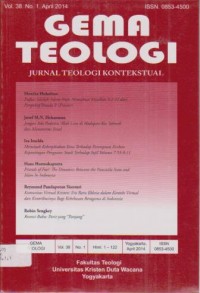 Image of Gema Teologi vol. 38 no. 1 April 2014 Jurnal UKDW Yogyakarta Indonesia