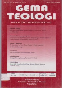 Image of Gema Teologi vol. 38 no. 2 Oktober 2014 Jurnal UKDW Yogyakarta Indonesia