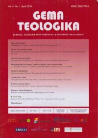 Image of Gema Teologika;  vol.4 no.1, April 2019 Jurnal Teologi Kontekstual & Filsafat Keilahian