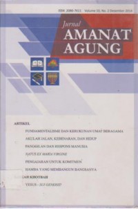 Image of Jurnal Amanat Agung Volume 10. Nomor 2. ( Desember 2014 )