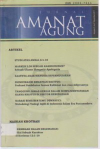 Image of Jurnal Amanat Agung Volume 7. Nomor 2. ( Desember 2011 )