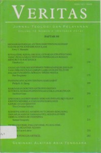 Image of Veritas Jurnal Teologi Dan Pelayanan,Volume 13.Nomor 2 (Oktober 2012)