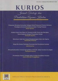 Image of KURIOS;Jurnal Teologi dan Pendidikan Agama Kristen STT PELITA BANGSA-JAKARTA, Vol.4 No.2, Oktober 2018