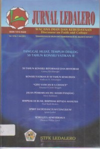 Image of Jurnal Ledalero ,Volume 12 Nomor 1 (Juni 2013);Tanggal hujat, Tempuh dialog 50 th Konsili Vatikan II