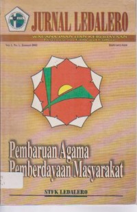 Image of Jurnal Ledalero,Volume 1.Nomor 1 (Januari2002);Pembaruan Agama Pemberdayaan Masyarakat