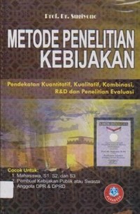Image of Metode Penelitian Kebijakan