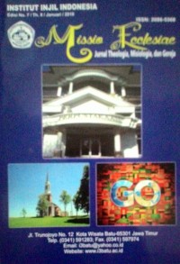 Image of Missio Ecclesiae; Jurnal Institut Injil Indonesia Edisi No.7 Tahun 8, Januari 2019