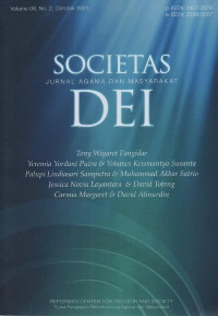 Image of Societas Dei Volume 8 Nomor 2 ( Oktober 2021 ) Jurnal Agama dan Masyarakat