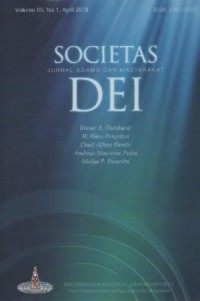 Image of Societas Dei Volume 5 Nomor 1. April 2018; Jurnal Agama dan Masyarakat