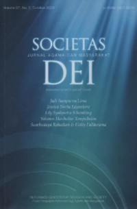 Image of Societas Dei, Volume 7 Nomor 2, Oktober 2020; Jurnal Agama dan Masyarakat